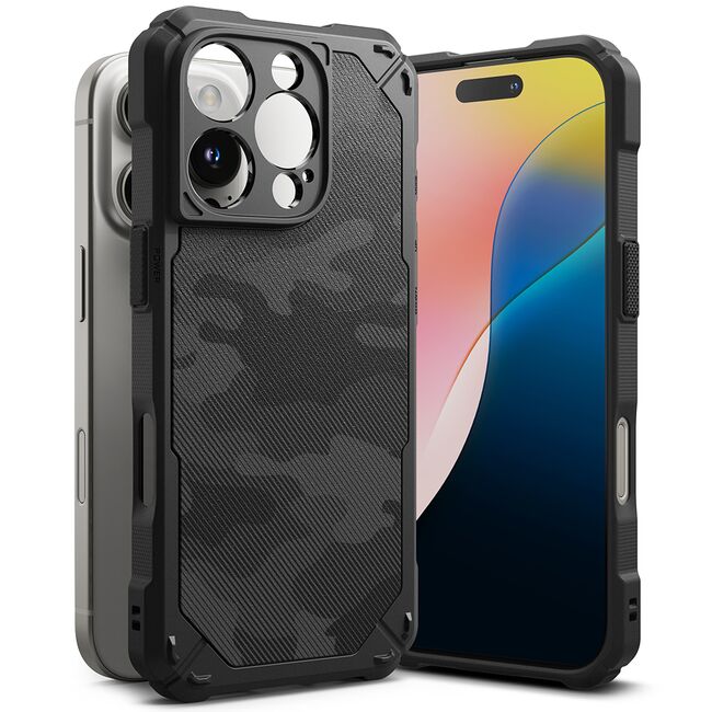 Husa pentru  iPhone 16 Pro Ringke Rugged Gear - Negru denim