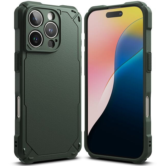 Husa pentru  iPhone 16 Pro Ringke Rugged Gear - Verde inchis