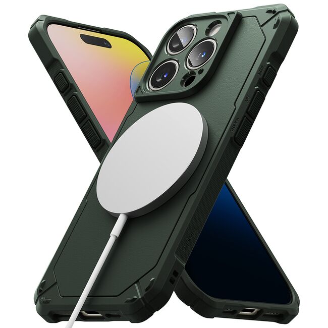 Husa pentru  iPhone 16 Pro Ringke Rugged Gear compatibila MagSafe - Verde