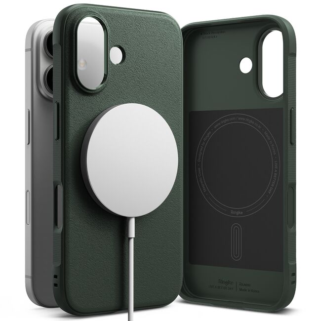 Husa pentru  iPhone 16 Ringke Onyx compatibila MagSafe - Verde