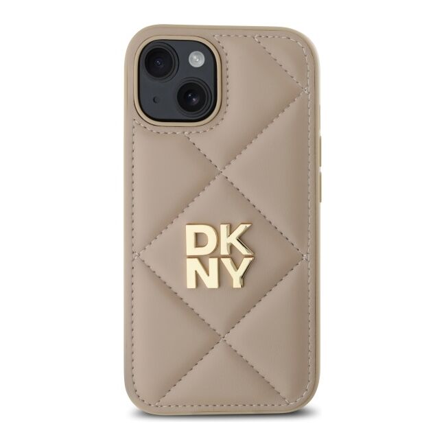 Husa premium pentru  iPhone 15 DKNY Pattern Energy - Bej