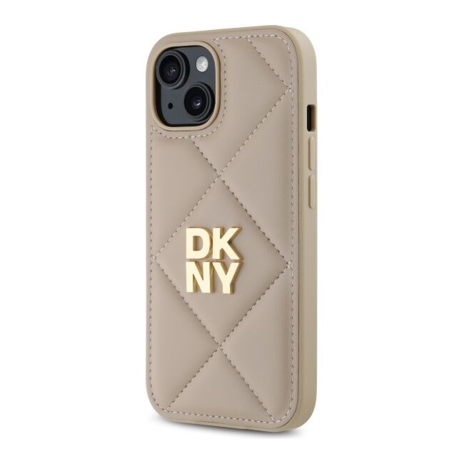 Husa premium pentru  iPhone 15 DKNY Pattern Energy - Bej