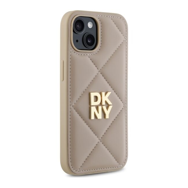 Husa premium pentru  iPhone 15 DKNY Pattern Energy - Bej
