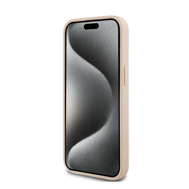 Husa premium pentru  iPhone 15 DKNY Pattern Energy - Crem