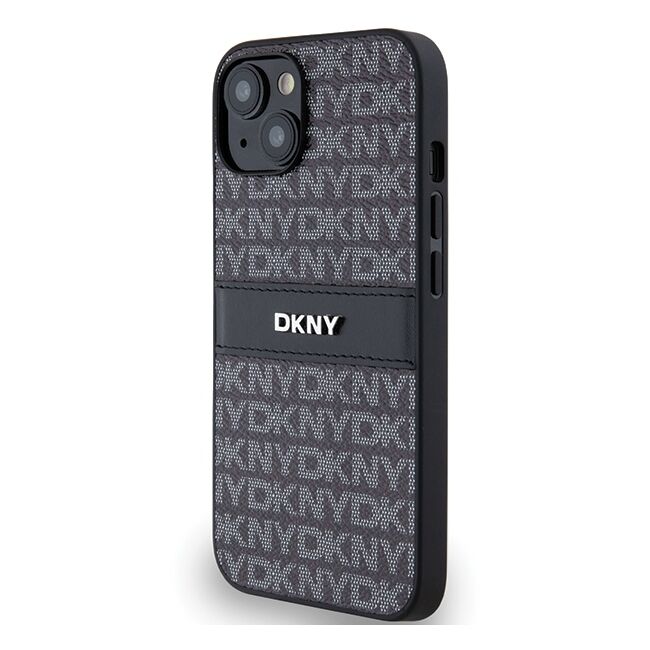 Husa premium pentru  iPhone 15 DKNY Pattern Energy - Gri inchis