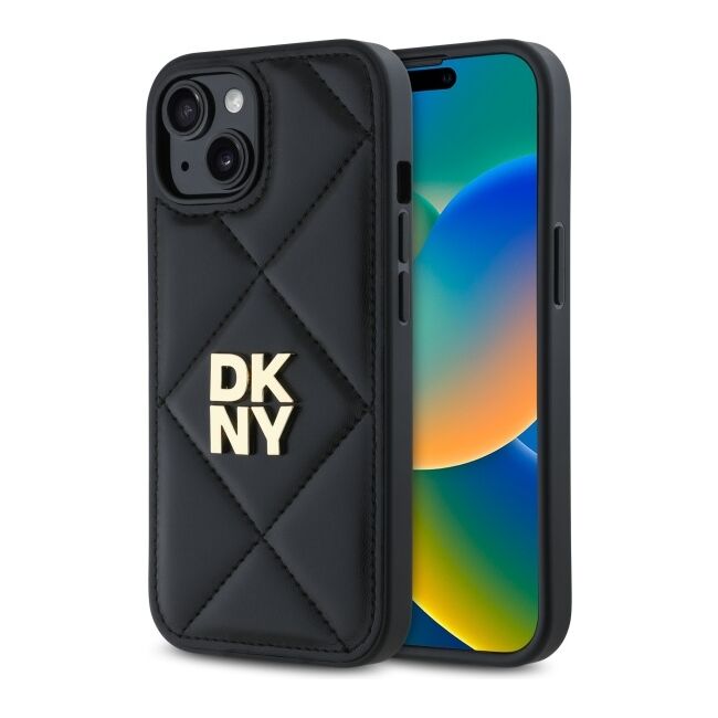 Husa premium pentru  iPhone 15 DKNY Pattern Energy - Negru