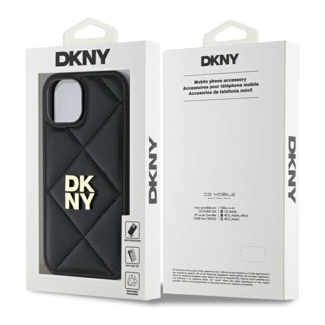 Husa premium pentru  iPhone 15 DKNY Pattern Energy - Negru