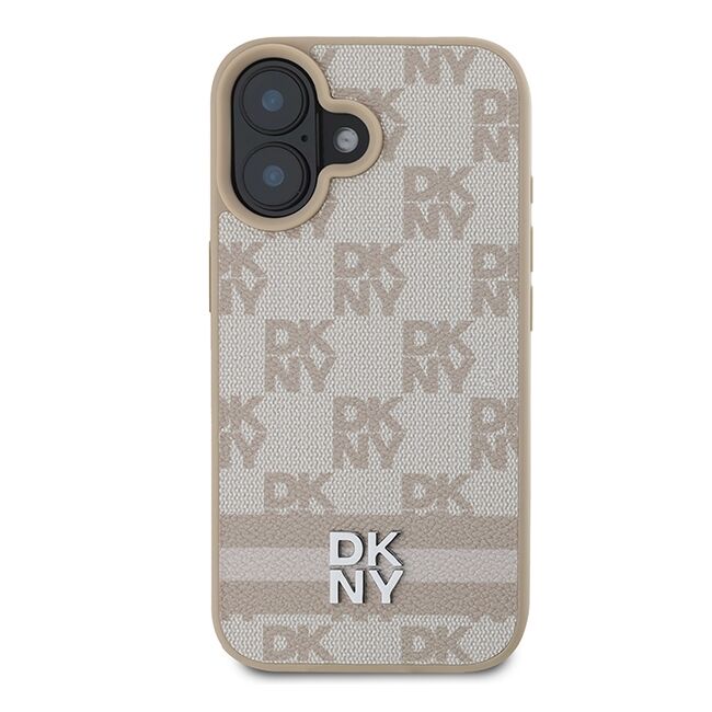 Husa premium pentru  iPhone 16 DKNY Pattern Energy - Bej