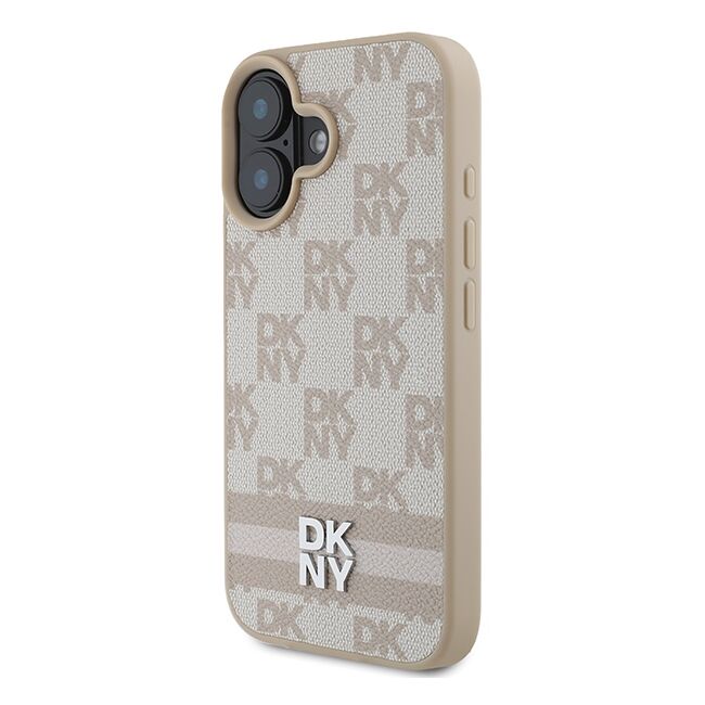 Husa premium pentru  iPhone 16 DKNY Pattern Energy - Bej