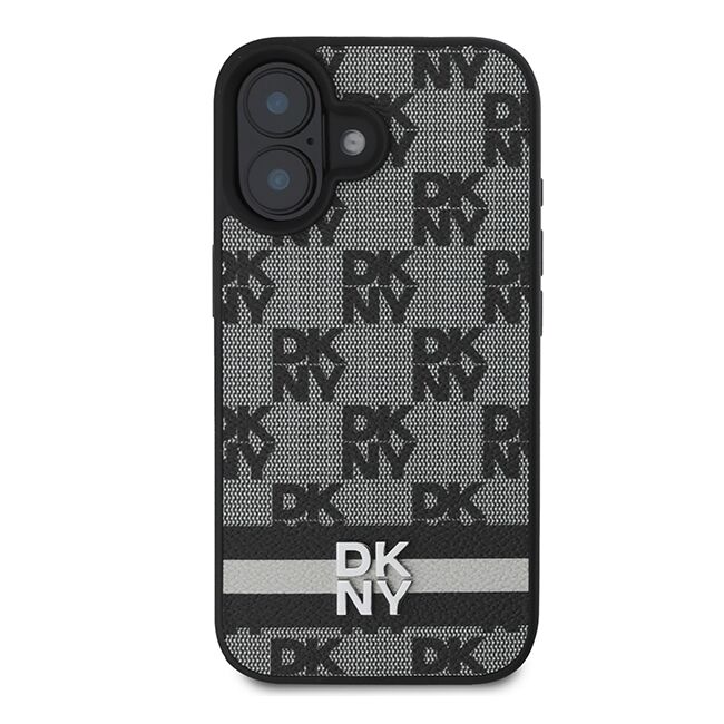 Husa premium pentru  iPhone 16 DKNY Pattern Energy - Gri inchis
