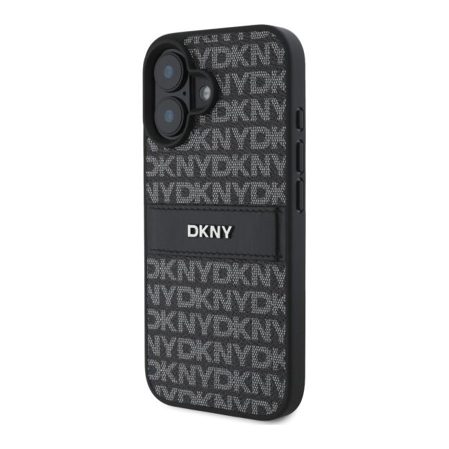 Husa premium pentru  iPhone 16 DKNY Pattern Energy - Gri