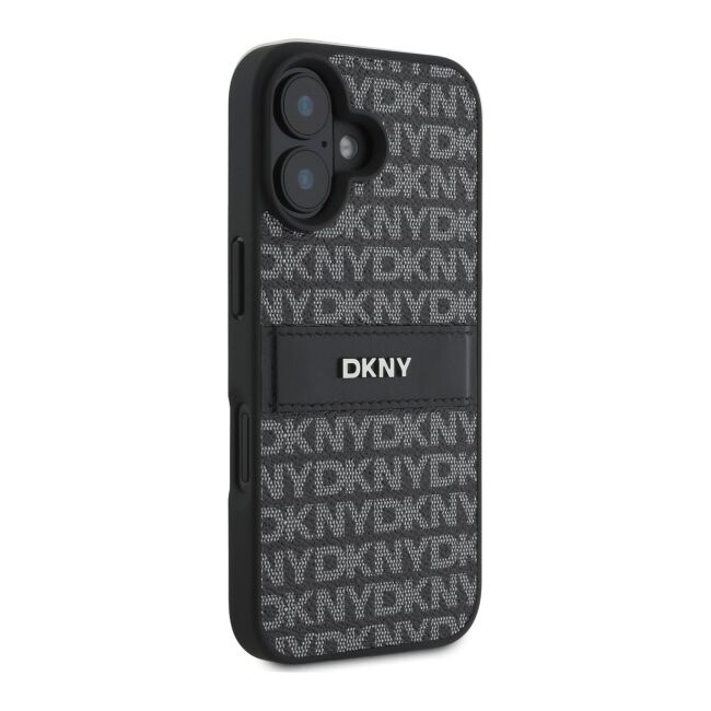 Husa premium pentru  iPhone 16 DKNY Pattern Energy - Gri