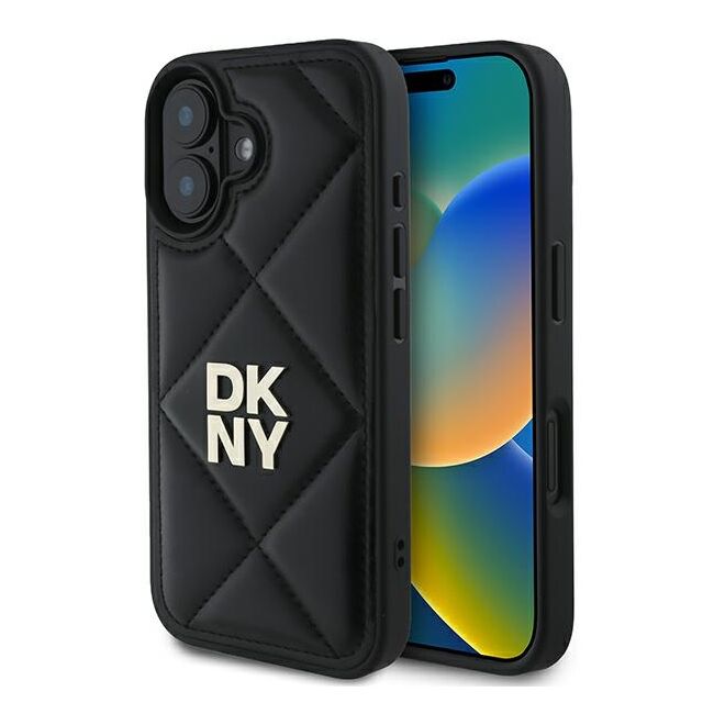 Husa premium pentru  iPhone 16 DKNY Pattern Energy - Negru