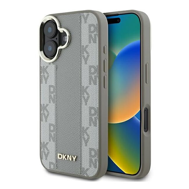 Husa premium pentru  iPhone 16 DKNY Urban compatibila MagSafe - Gri