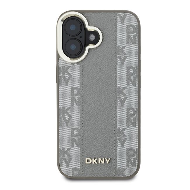 Husa premium pentru  iPhone 16 DKNY Urban compatibila MagSafe - Gri