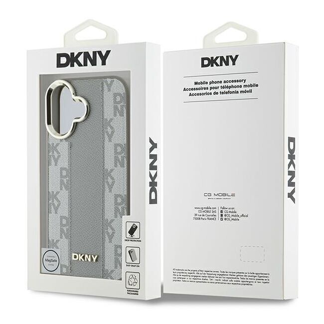 Husa premium pentru  iPhone 16 DKNY Urban compatibila MagSafe - Gri