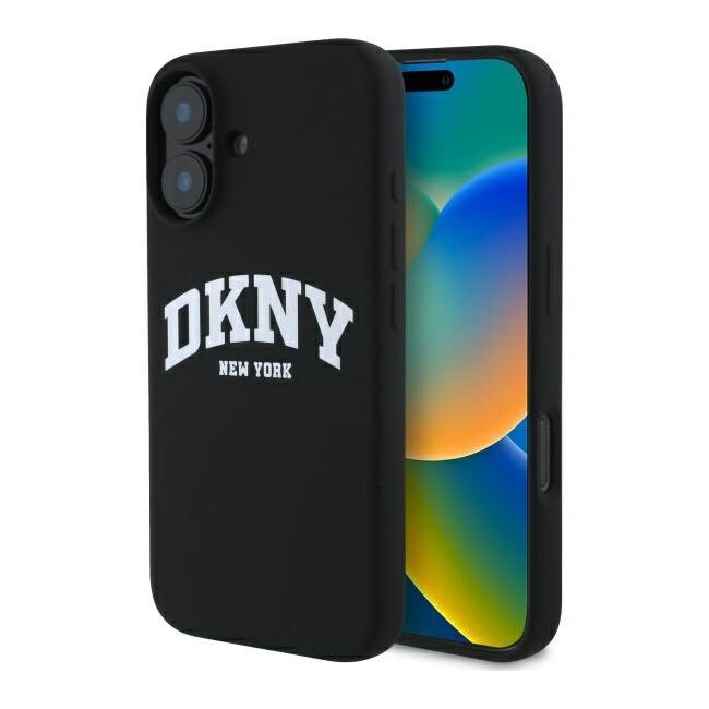 Husa premium pentru  iPhone 16 DKNY Urban compatibila MagSafe - Negru denim