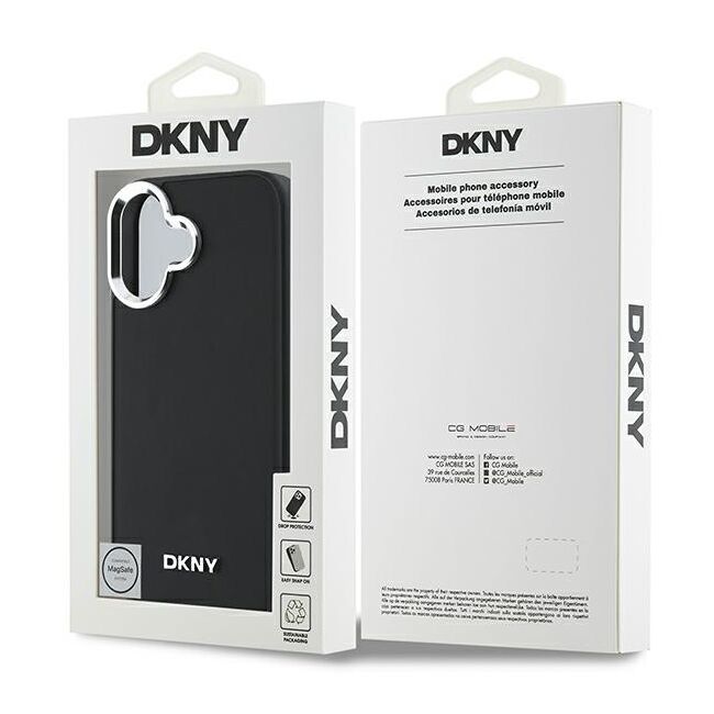 Husa premium pentru  iPhone 16 DKNY Urban compatibila MagSafe - Negru electric