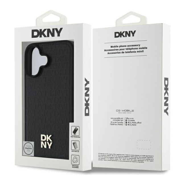 Husa premium pentru  iPhone 16 DKNY Urban compatibila MagSafe - Negru