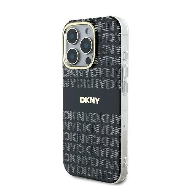 Husa premium pentru  iPhone 16 Pro DKNY Pattern Energy - Gri inchis