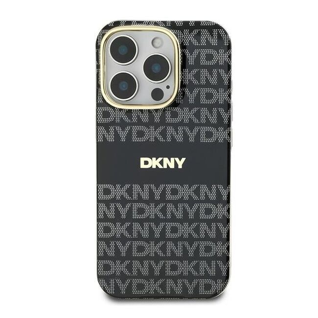 Husa premium pentru  iPhone 16 Pro DKNY Pattern Energy - Gri inchis