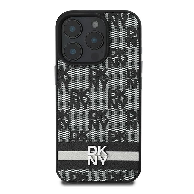 Husa premium pentru  iPhone 16 Pro DKNY Pattern Energy - Gri