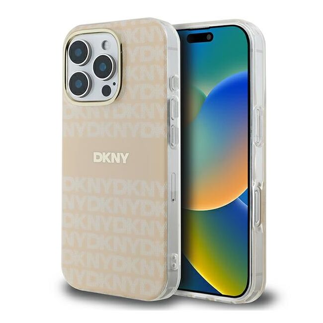 Husa premium pentru  iPhone 16 Pro DKNY Urban compatibila MagSafe - Bej