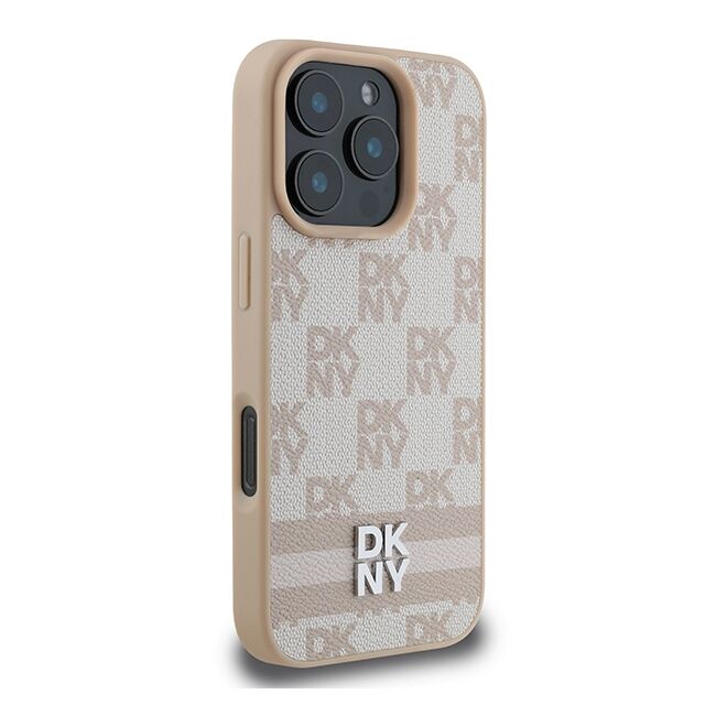 Husa premium pentru  iPhone 16 Pro Max DKNY Pattern Energy - Bej