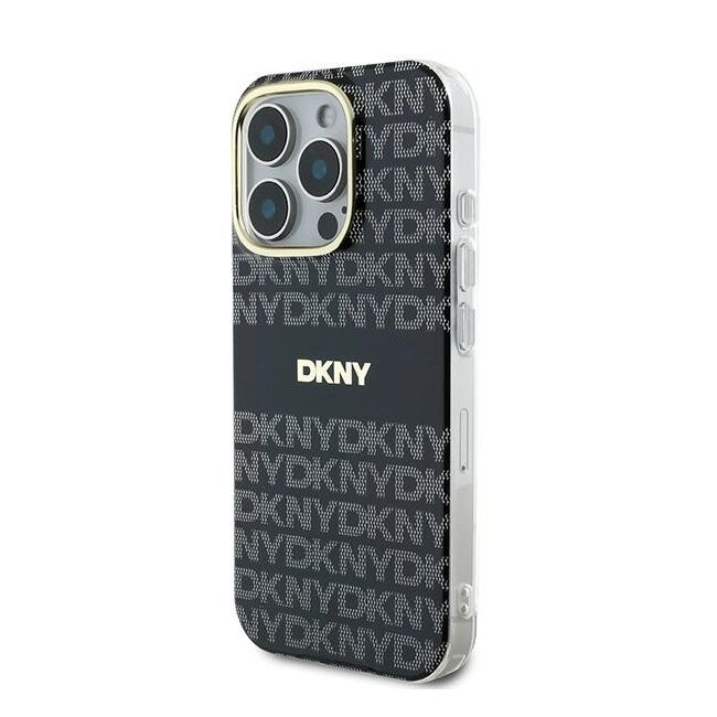 Husa premium pentru  iPhone 16 Pro Max DKNY Pattern Energy - Gri inchis