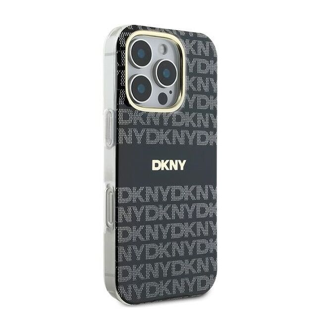 Husa premium pentru  iPhone 16 Pro Max DKNY Pattern Energy - Gri inchis