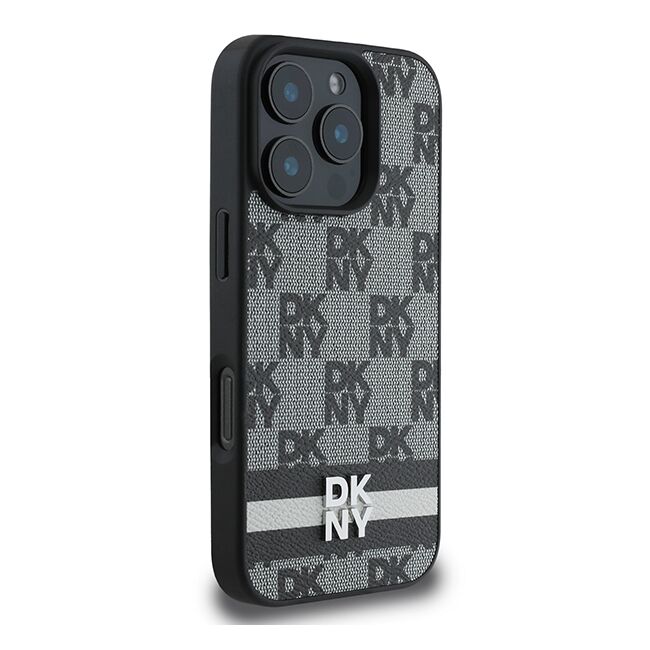 Husa premium pentru  iPhone 16 Pro Max DKNY Pattern Energy - Gri