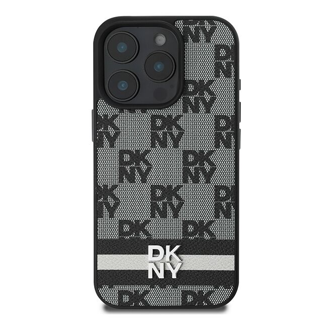Husa premium pentru  iPhone 16 Pro Max DKNY Pattern Energy - Gri