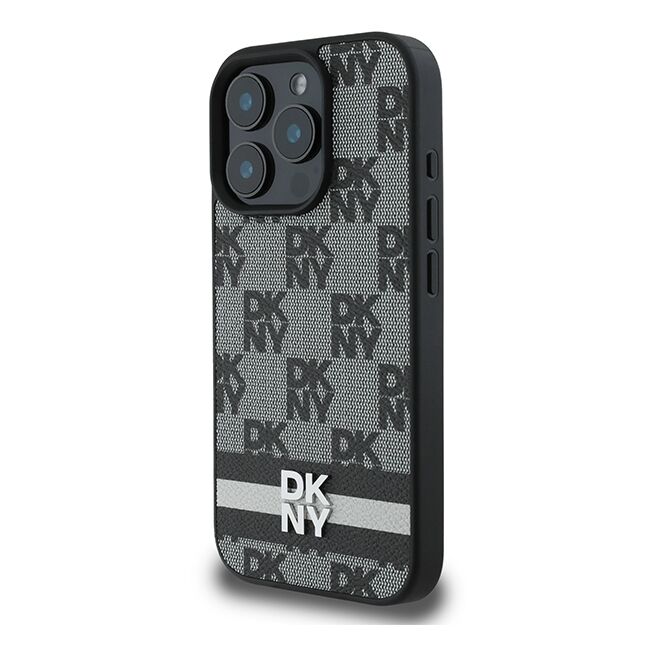 Husa premium pentru  iPhone 16 Pro Max DKNY Pattern Energy - Gri