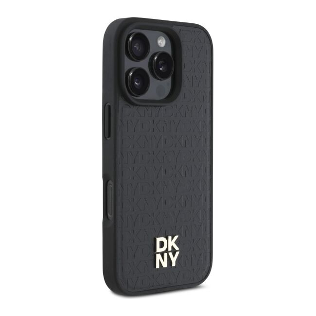 Husa premium pentru  iPhone 16 Pro Max DKNY Pattern Energy - Negru denim