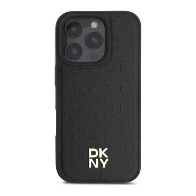 Husa premium pentru  iPhone 16 Pro Max DKNY Pattern Energy - Negru denim