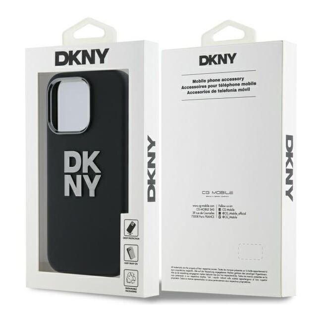 Husa premium pentru  iPhone 16 Pro Max DKNY Pattern Energy - Negru electric