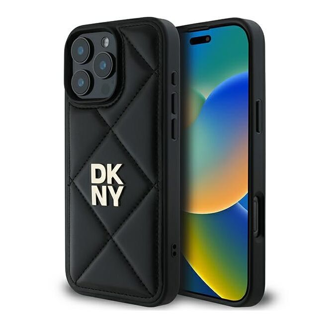 Husa premium pentru  iPhone 16 Pro Max DKNY Pattern Energy - Negru