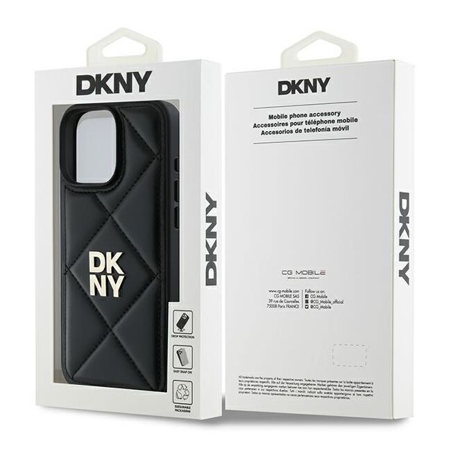 Husa premium pentru  iPhone 16 Pro Max DKNY Pattern Energy - Negru