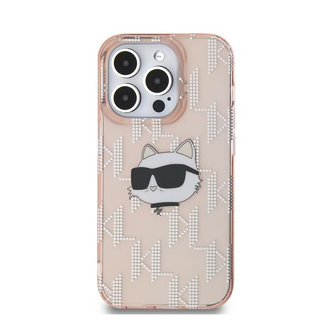 Husa premium pentru  iPhone 14 Pro Max Karl Lagerfeld superior quality - Roz