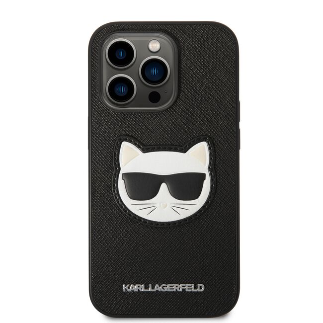 Husa premium pentru  iPhone 14 Pro Max Karl Lagerfeld superior quality - Negru royal