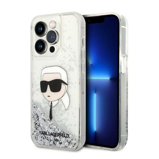 Husa premium pentru  iPhone 14 Pro Max Karl Lagerfeld superior quality - argintiu
