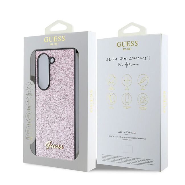 Husa premium  Samsung Galaxy Z Fold 6 pentru Guess Elegance Series - Roz