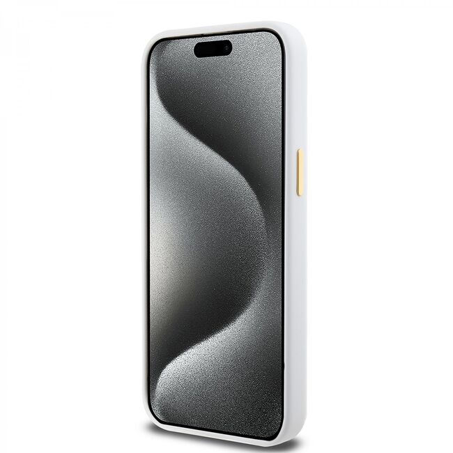 Husa premium  iPhone 15 Pro Max pentru Guess Elegance Series - Alb