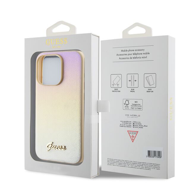 Husa premium  iPhone 15 Pro Max pentru Guess Elegance Series - Auriu