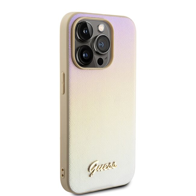 Husa premium  iPhone 15 Pro Max pentru Guess Elegance Series - Auriu