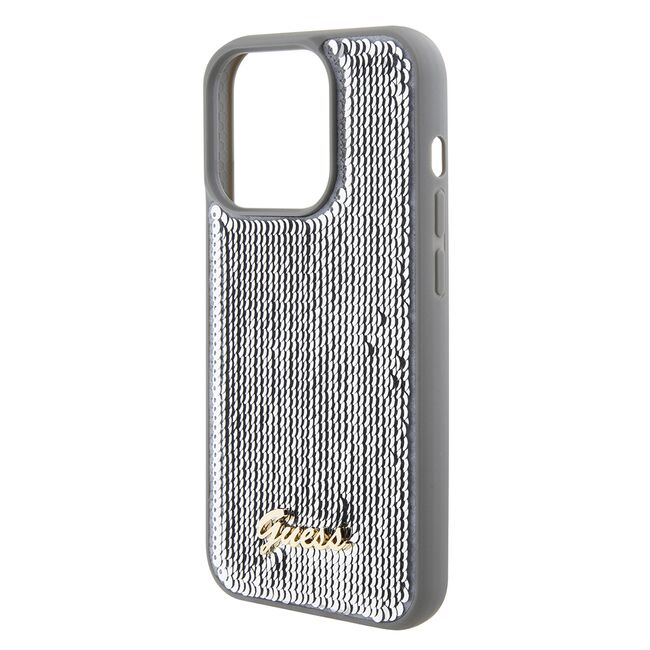 Husa premium  iPhone 15 Pro Max pentru Guess Elegance Series - Gri deschis