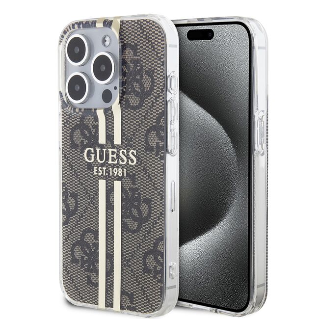 Husa premium  iPhone 15 Pro Max pentru Guess Elegance Series - Gri