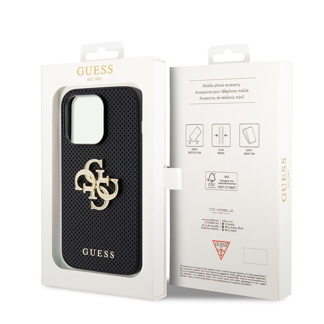 Husa premium  iPhone 15 Pro Max pentru Guess Elegance Series - Negru