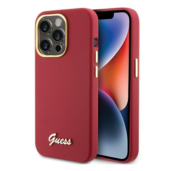 Husa premium  iPhone 15 Pro Max pentru Guess Elegance Series - Rosu