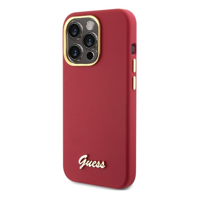 Husa premium  iPhone 15 Pro Max pentru Guess Elegance Series - Rosu